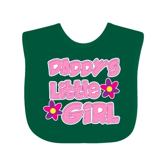 Inktastic Daddy's Little Girl Girls Baby Bib