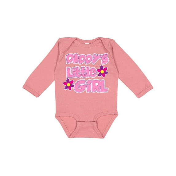 Inktastic Daddy's Little Girl Girls Long Sleeve Baby Bodysuit