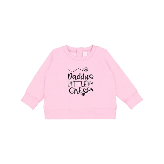 Inktastic Daddy's Little Girl with Hearts Flower and Butterfly Baby Sweatshirt