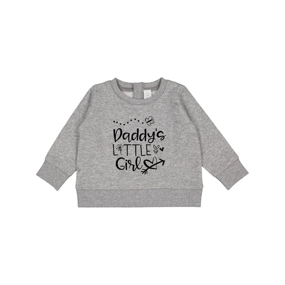 Inktastic Daddy's Little Girl with Hearts Flower and Butterfly Baby Sweatshirt