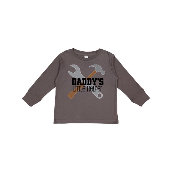 Inktastic Daddy's Little Helper Tool Set Boys Long Sleeve Toddler T-Shirt