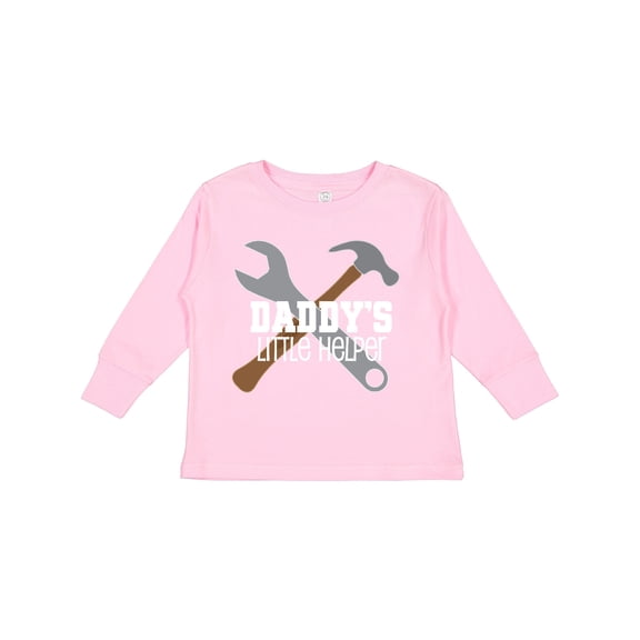 Inktastic Daddy's Little Helper Tool Set Boys Long Sleeve Toddler T-Shirt