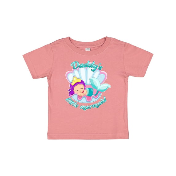 Inktastic Daddy's Little Mermaid Girls Baby T-Shirt