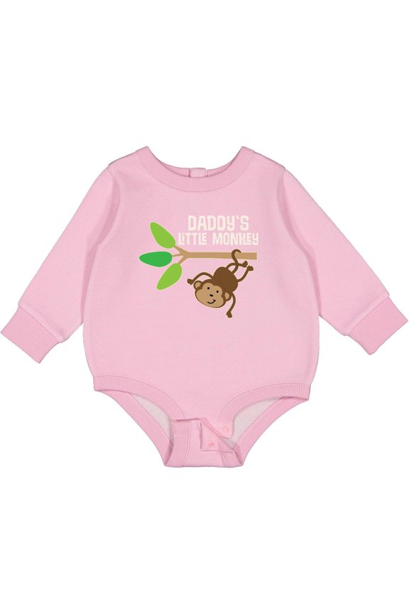 Daddy's Little Monkey Baby Fleece Bodysuit