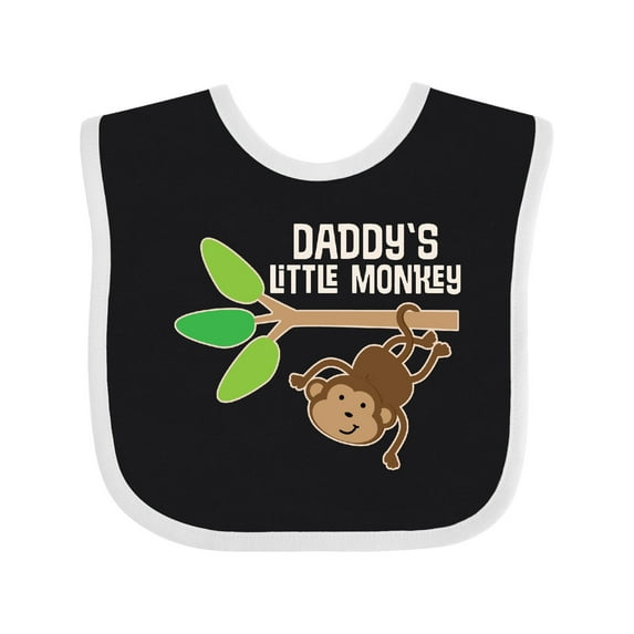 Inktastic Daddy's Little Monkey Boys or Girls Baby Bib