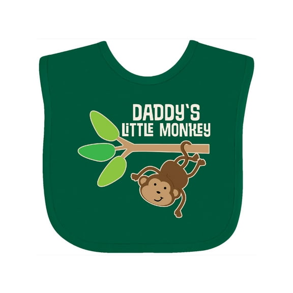 Inktastic Daddy's Little Monkey Boys or Girls Baby Bib