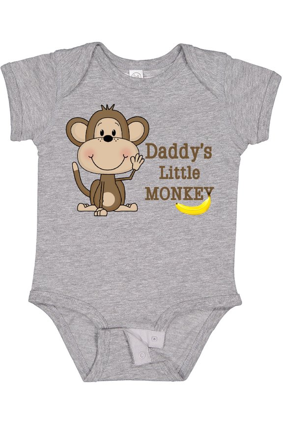 Daddy's Little Monkey Boys or Girls Baby Bodysuit