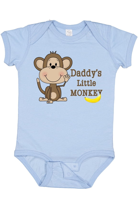 Daddy's Little Monkey Boys or Girls Baby Bodysuit