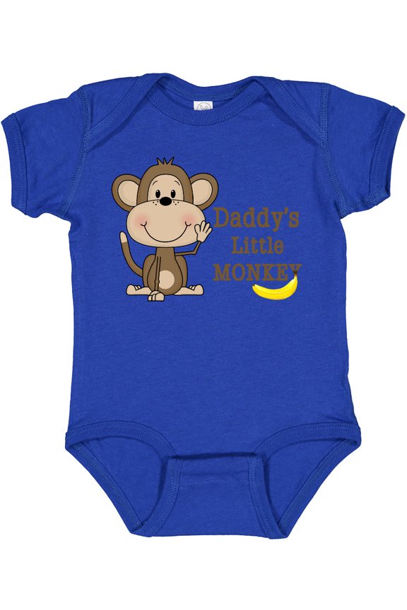 Daddy's Little Monkey Boys or Girls Baby Bodysuit