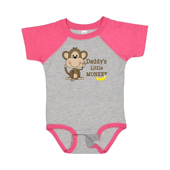 Inktastic Daddy's Little Monkey Boys or Girls Baby Bodysuit