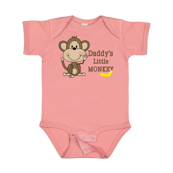 Inktastic Daddy's Little Monkey Boys or Girls Baby Bodysuit
