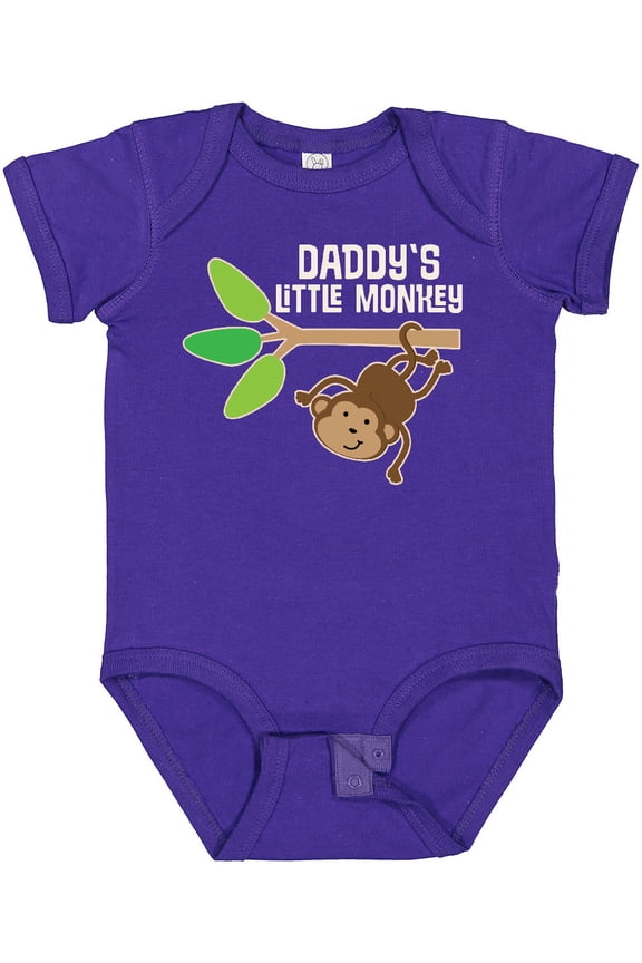 Daddy's Little Monkey Boys or Girls Baby Bodysuit