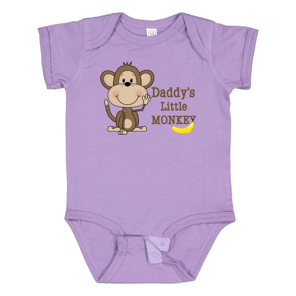 Inktastic Daddy's Little Monkey Boys or Girls Baby Bodysuit