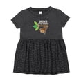 thumbnail image 1 of Inktastic Daddy's Little Monkey Girls Baby Dress, 1 of 5