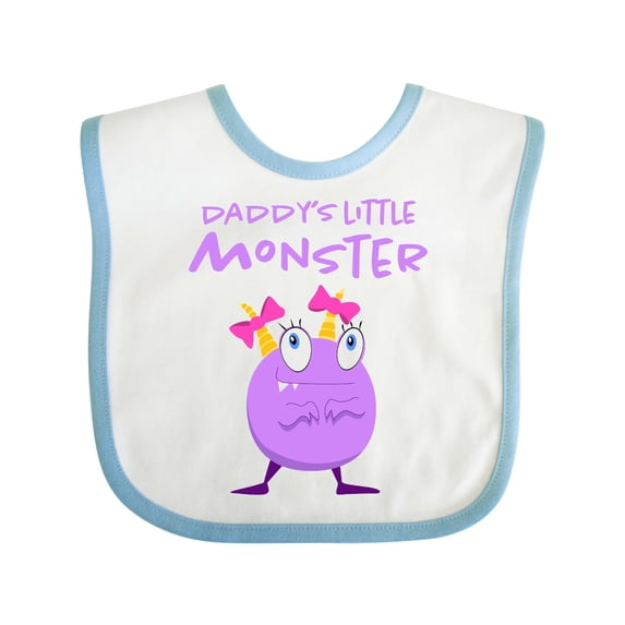 Inktastic Daddy's Little Monster Girls Baby Bib