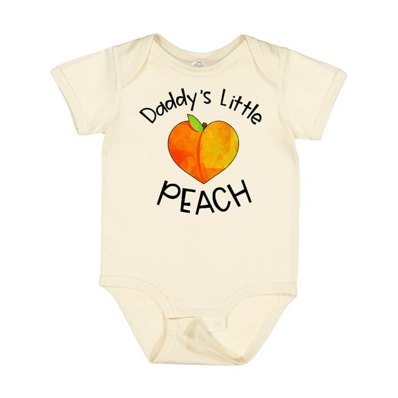 Inktastic Daddy's Little Peach Cute Peach Heart Boys or Girls Baby Bodysuit
