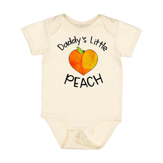 Inktastic Daddy's Little Peach Cute Peach Heart Boys or Girls Baby Bodysuit