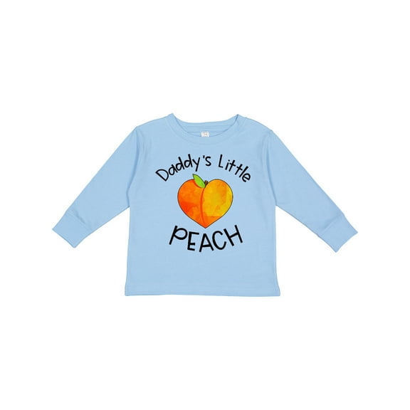 Inktastic Daddy's Little Peach Cute Peach Heart Boys or Girls Long Sleeve Toddler T-Shirt
