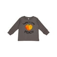 thumbnail image 1 of Inktastic Daddy's Little Peach Cute Peach Heart Boys or Girls Long Sleeve Toddler T-Shirt, 1 of 5