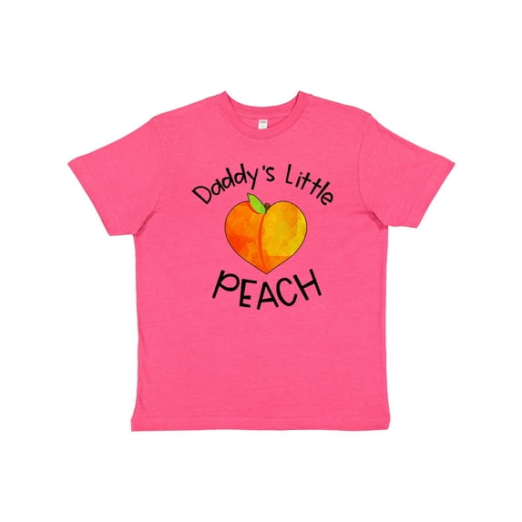 Inktastic Daddy's Little Peach Cute Peach Heart Youth T-Shirt