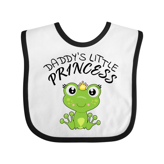 Inktastic Daddy's Little Princess Cute Frog Girls Baby Bib