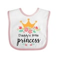 thumbnail image 1 of Inktastic Daddy's Little Princess Girls Baby Bib, 1 of 4