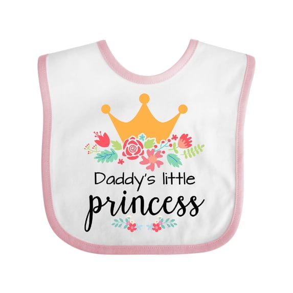 Inktastic Daddy's Little Princess Girls Baby Bib