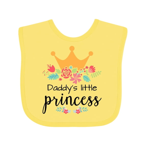 Inktastic Daddy's Little Princess Girls Baby Bib