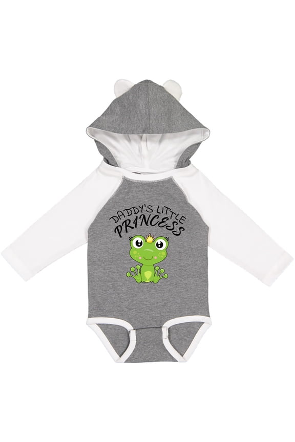 Daddy's Little Princess- cute frog Girls Long Sleeve Baby Bodysuit