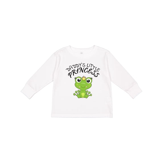 Inktastic Daddy's Little Princess- cute frog Girls Long Sleeve Toddler T-Shirt