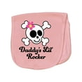 thumbnail image 1 of Inktastic Daddy's Little Rocker Skull Baby Burp Cloth, 1 of 3