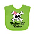 thumbnail image 1 of Inktastic Daddy's Little Rocker Skull Girls Baby Bib, 1 of 4