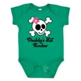 thumbnail image 1 of Inktastic Daddy's Little Rocker Skull Girls Baby Bodysuit, 1 of 5