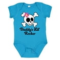 thumbnail image 1 of Inktastic Daddy's Little Rocker Skull Girls Baby Bodysuit, 1 of 5