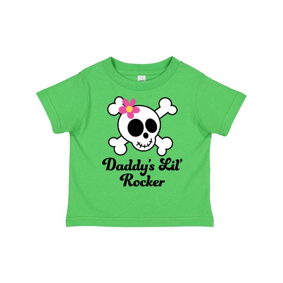 Inktastic Daddy's Little Rocker Skull Girls Toddler T-Shirt