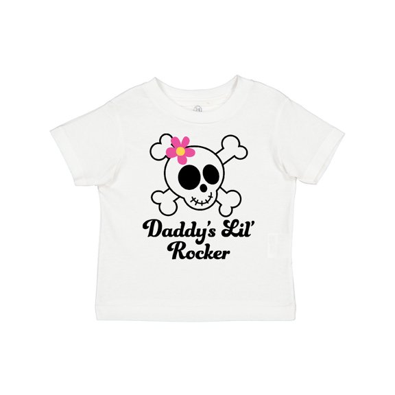 Inktastic Daddy's Little Rocker Skull Girls Toddler T-Shirt