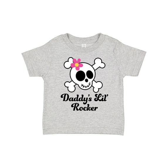 Inktastic Daddy's Little Rocker Skull Girls Toddler T-Shirt