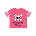 thumbnail image 1 of Inktastic Daddy's Little Rocker Skull Girls Toddler T-Shirt, 1 of 5