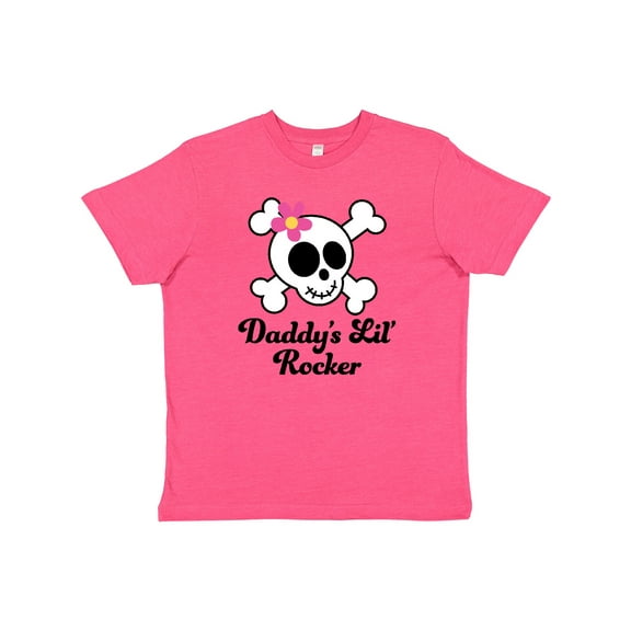 Inktastic Daddy's Little Rocker Skull Youth T-Shirt
