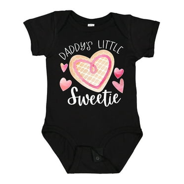 Inktastic Daddy's Little Sweetie with Pink Heart Cookie Boys or Girls Baby Bodysuit