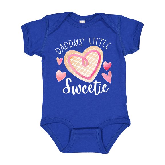 Inktastic Daddy's Little Sweetie with Pink Heart Cookie Boys or Girls Baby Bodysuit