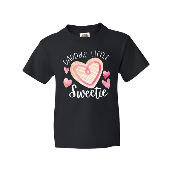 Inktastic Daddy's Little Sweetie with Pink Heart Cookie Youth T-Shirt