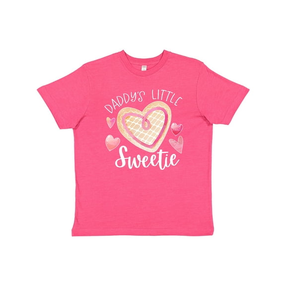 Inktastic Daddy's Little Sweetie with Pink Heart Cookie Youth T-Shirt