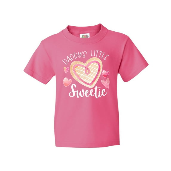 Inktastic Daddy's Little Sweetie with Pink Heart Cookie Youth T-Shirt