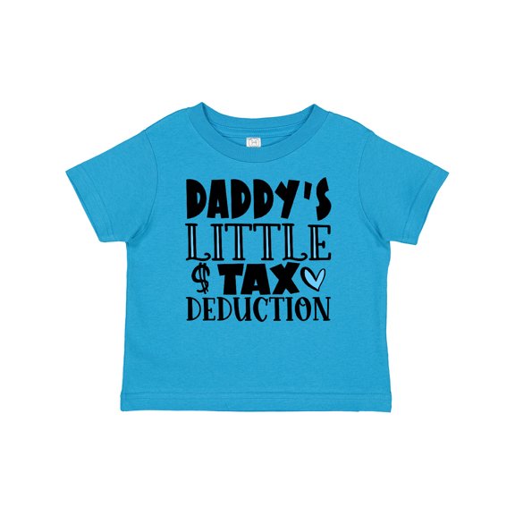 Inktastic Daddy's Little Tax Deduction Blue Hearts Boys or Girls Baby T-Shirt