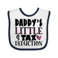 thumbnail image 1 of Inktastic Daddy's Little Tax Deduction Pink Hearts Boys or Girls Baby Bib, 1 of 4