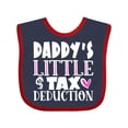 thumbnail image 1 of Inktastic Daddy's Little Tax Deduction Pink Hearts Boys or Girls Baby Bib, 1 of 4