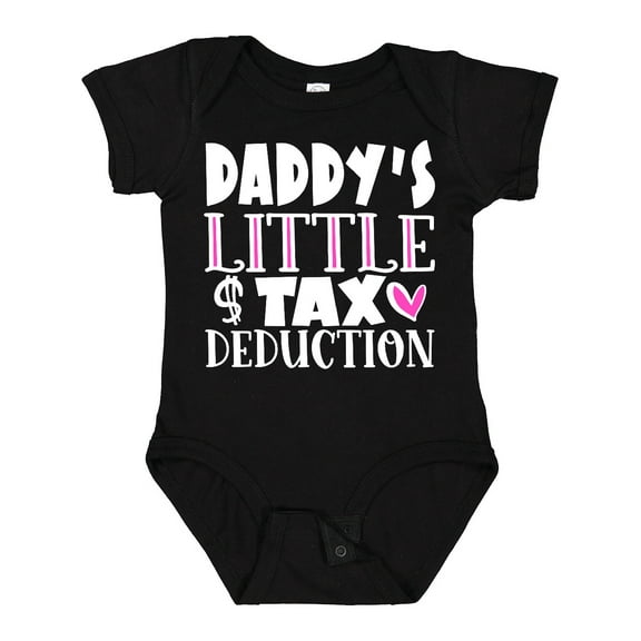 Inktastic Daddy's Little Tax Deduction Pink Hearts Boys or Girls Baby Bodysuit
