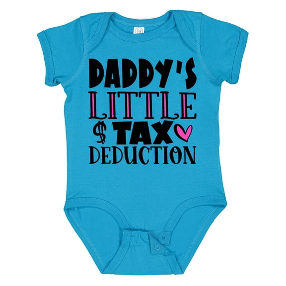 Inktastic Daddy's Little Tax Deduction Pink Hearts Boys or Girls Baby Bodysuit