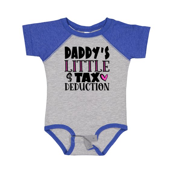 Inktastic Daddy's Little Tax Deduction Pink Hearts Boys or Girls Baby Bodysuit